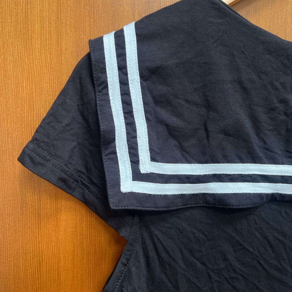 NEW Killstar Anri Black Sailor Crop Top - Picture 5 of 8